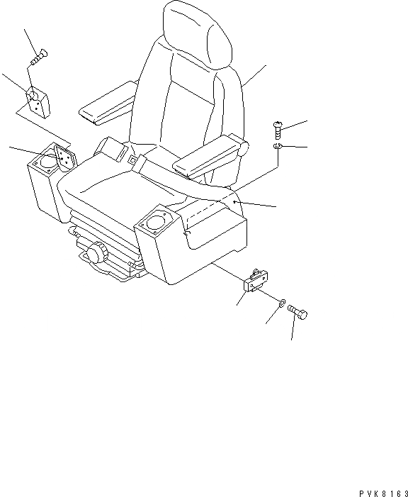 Схема запчастей Komatsu PW170ES-6K-KA - СИДЕНЬЕ ОПЕРАТОРА(№K-K) КАБИНА ОПЕРАТОРА И СИСТЕМА УПРАВЛЕНИЯ