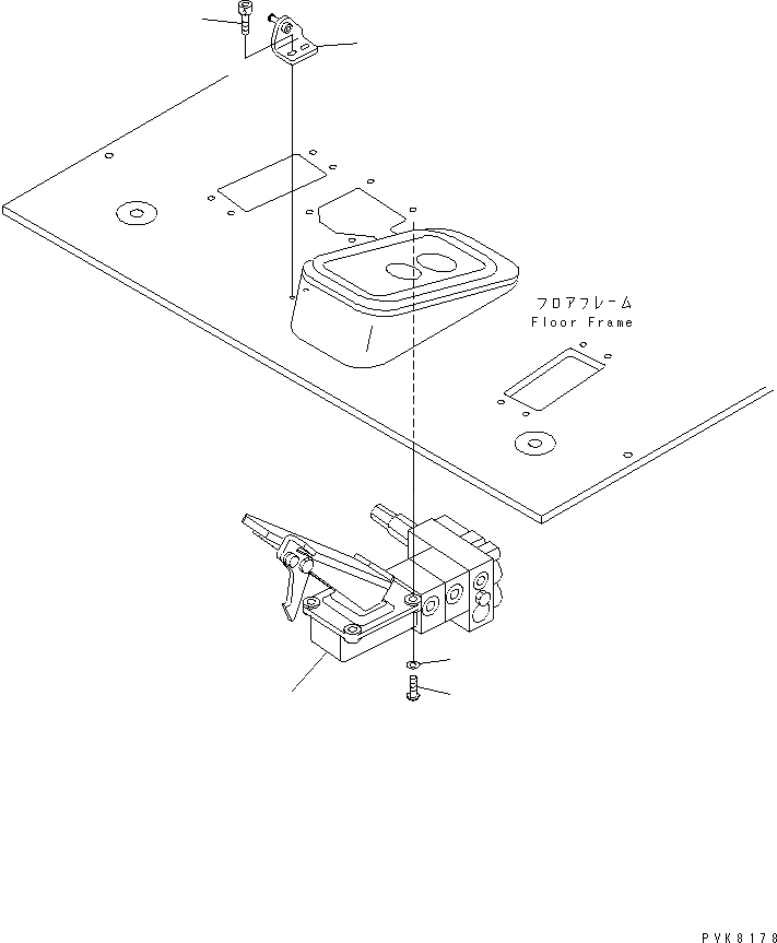 Схема запчастей Komatsu PW170ES-6K-KA - ПЕДАЛЬ ТОРМОЗА(№K-) КАБИНА ОПЕРАТОРА И СИСТЕМА УПРАВЛЕНИЯ