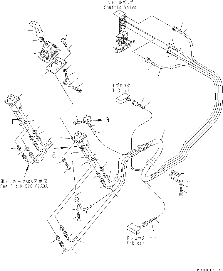 Схема запчастей Komatsu PW170ES-6K-KA - P.P.C. РАБОЧАЯ ЛИНИЯ (P.P.C. КЛАПАН И ПАТРУБКИ ЛЕВОЙ СТОЙКИ)(№K-) КАБИНА ОПЕРАТОРА И СИСТЕМА УПРАВЛЕНИЯ