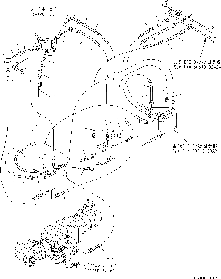 Схема запчастей Komatsu PW170ES-6K-KA - FOUR ОПОРА ТРУБЫ (/)(№K-) SUSPENTION И КОЛЕСА