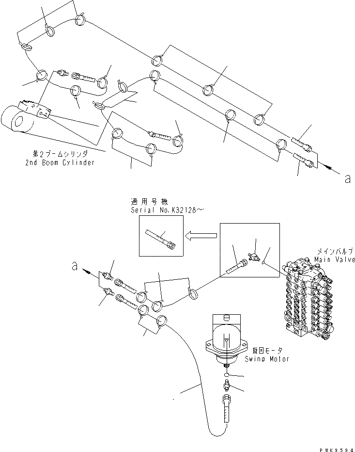 Схема запчастей Komatsu PW170ES-6K-KA - ЦИЛИНДР 2-Й СТРЕЛЫ (ТРУБЫ) (С КЛАПАН БЕЗОПАСНОСТИ) (ДЛЯ 2-СЕКЦИОНН. СТРЕЛЫ)(№K-) РАБОЧЕЕ ОБОРУДОВАНИЕ