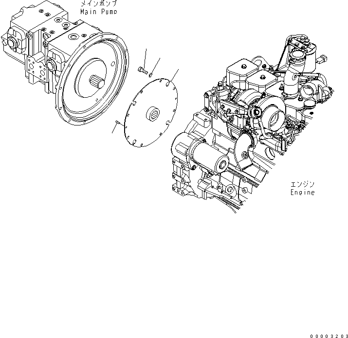 Схема запчастей Komatsu PW180-7K - ДЕМПФЕР КОМПОНЕНТЫ ДВИГАТЕЛЯ