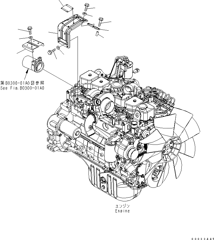 Схема запчастей Komatsu PW180-7K - TURBO COVER КОМПОНЕНТЫ ДВИГАТЕЛЯ