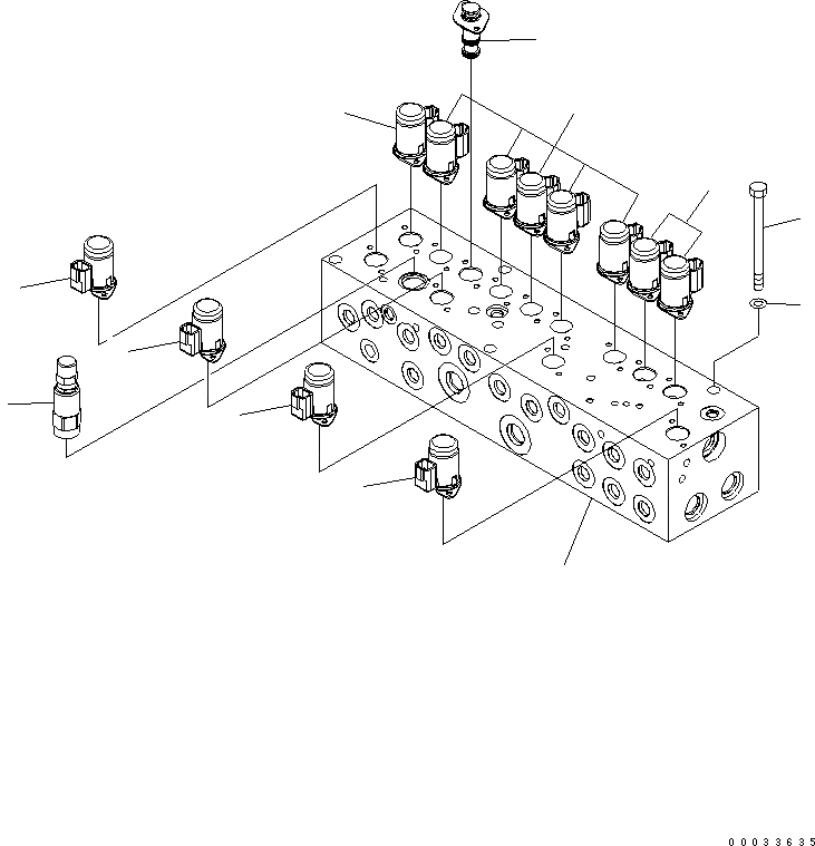 Схема запчастей Komatsu PW180-7K - PPC СОЛЕНОИДНЫЙ КЛАПАН (КЛАПАН И ЭЛЕМЕНТЫ КРЕПЛЕНИЯ) ГИДРАВЛИКА