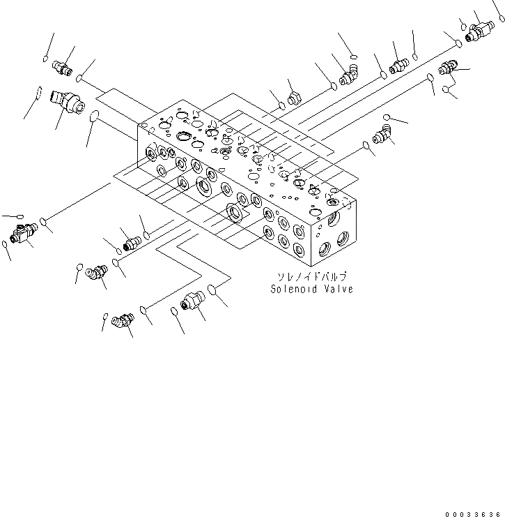 Схема запчастей Komatsu PW180-7K - PPC СОЛЕНОИДНЫЙ КЛАПАН (СОЕДИНИТЕЛЬН. ЧАСТИ¤ /) ГИДРАВЛИКА
