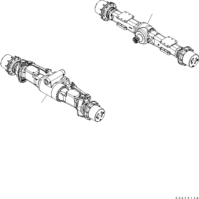 Схема запчастей Komatsu PW180-7K - МОСТ (.7M ШИР.) НИЖНЯЯ ГИДРОЛИНИЯ И ЛИНИЯ ХОДА