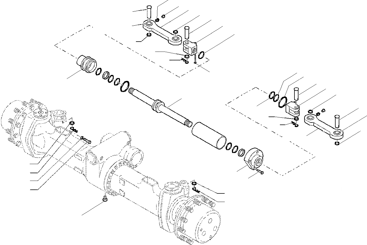 Схема запчастей Komatsu PW180-7K - ПЕРЕДНИЙ МОСТ (/) (.M ШИР.) НИЖНЯЯ ГИДРОЛИНИЯ И ЛИНИЯ ХОДА