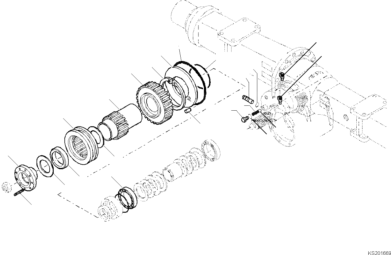 Схема запчастей Komatsu PW180-7K - ЗАДН. МОСТ (/7) (.7M ШИР.) НИЖНЯЯ ГИДРОЛИНИЯ И ЛИНИЯ ХОДА