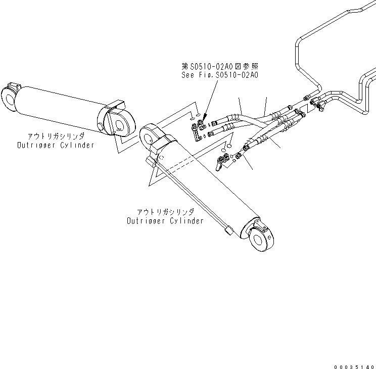 Схема запчастей Komatsu PW180-7K - ПЕРЕДН. ОПОРА¤ .7M (ЦИЛИНДР ШЛАНГИ) SUSPENTION И КОЛЕСА