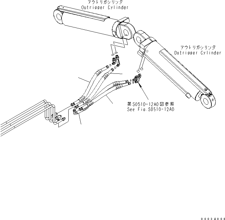 Схема запчастей Komatsu PW180-7K - ЗАДН. ОПОРА¤ .M (ЦИЛИНДР ШЛАНГИ) SUSPENTION И КОЛЕСА