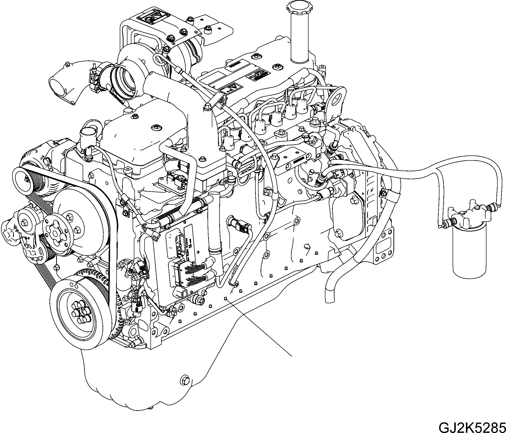 Схема запчастей Komatsu PW180-7E0 - ДВИГАТЕЛЬ AA ДВИГАТЕЛЬ