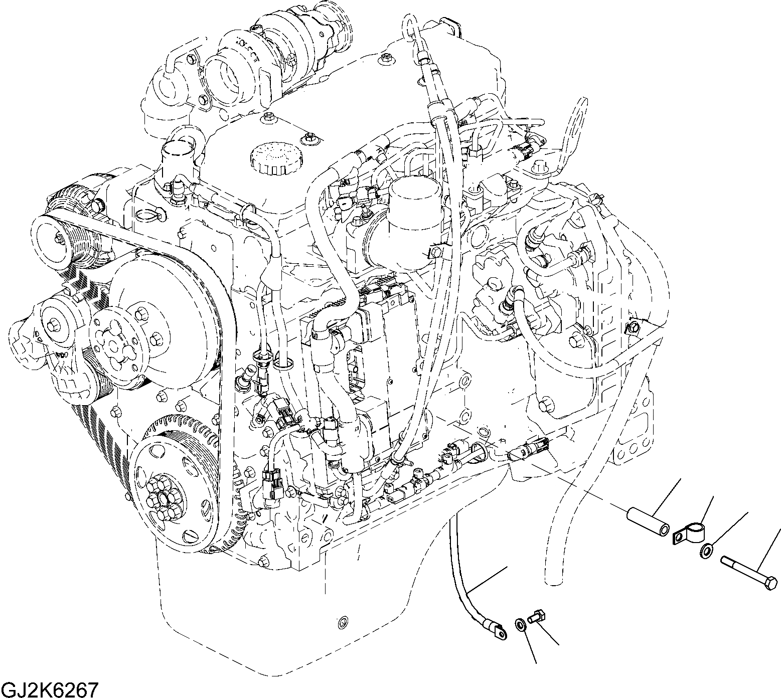 Схема запчастей Komatsu PW180-7E0 - КОМПОНЕНТЫ ДВИГАТЕЛЯ (/) B КОМПОНЕНТЫ ДВИГАТЕЛЯ