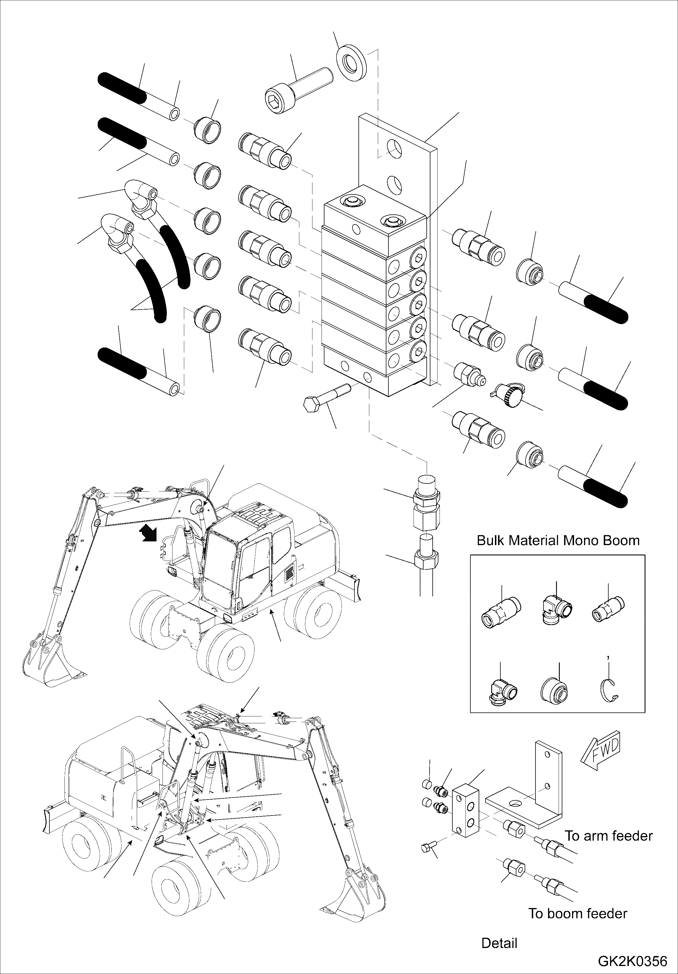 Схема запчастей Komatsu PW180-7E0 - CENTRAL СМАЗКА (ФИДЕР ONE-ЧАСТИ-СТРЕЛА) W РАЗНОЕ