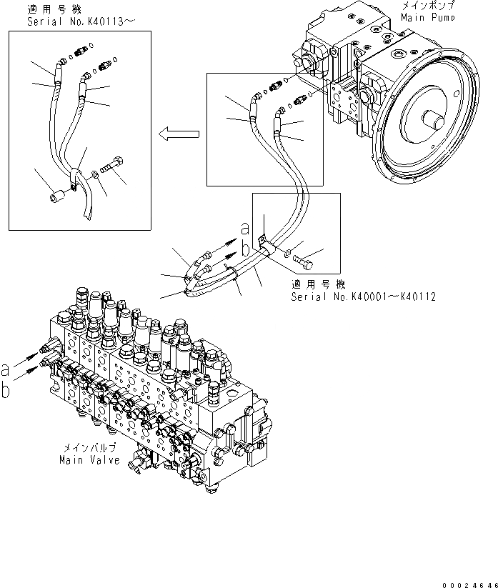 Схема запчастей Komatsu PW200-7K-KA - LS ЛИНИЯ ГИДРАВЛИКА