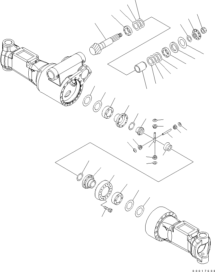 Схема запчастей Komatsu PW200-7K-KA - ПЕРЕДНИЙ МОСТ (/) (.7M ШИР.) SUSPENTION И КОЛЕСА