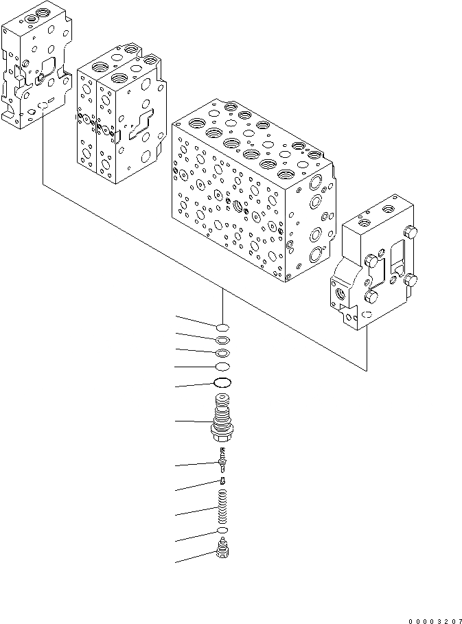 Схема запчастей Komatsu PW200-7K-KA - ОСНОВН. КЛАПАН (8-СЕКЦИОНН.) (8/) (ДЛЯ 2-СЕКЦИОНН. СТРЕЛЫ) ОСНОВН. КОМПОНЕНТЫ И РЕМКОМПЛЕКТЫ