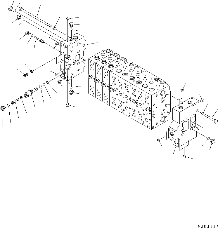 Схема запчастей Komatsu PW200-7K-KA - ОСНОВН. КЛАПАН (9-СЕКЦИОНН.) (7/) (ДЛЯ 2-СЕКЦИОНН. СТРЕЛЫ) ОСНОВН. КОМПОНЕНТЫ И РЕМКОМПЛЕКТЫ