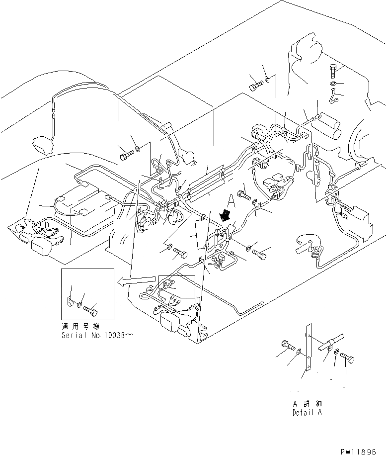 Схема запчастей Komatsu PW200-1 - ЭЛЕКТРИКА (ЭЛЕКТРОПРОВОДКА)(№-) ЭЛЕКТРИКА