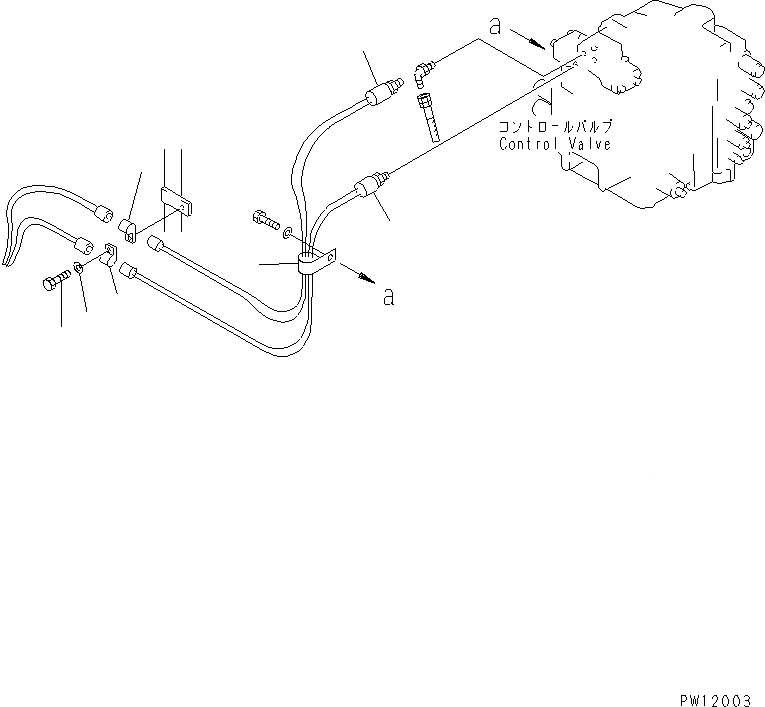 Схема запчастей Komatsu PW200-1 - ГЛАВН. ТРУБЫ КАБИНА ОПЕРАТОРА И СИСТЕМА УПРАВЛЕНИЯ