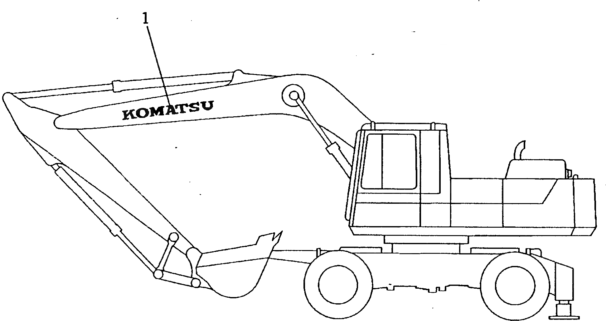 Схема запчастей Komatsu PW200-1 - МАРКИРОВКА (НАВЕСН. ОБОРУД) МАРКИРОВКА