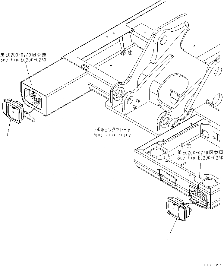 Схема запчастей Komatsu PW200-7 - HEAD LIGHT ЭЛЕКТРИКА