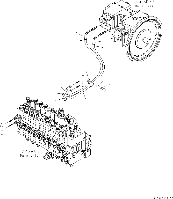 Схема запчастей Komatsu PW200-7 - LS ЛИНИЯ ГИДРАВЛИКА