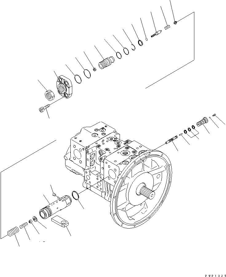 Схема запчастей Komatsu PW200-7 - ОСНОВН. НАСОС (/) ОСНОВН. КОМПОНЕНТЫ И РЕМКОМПЛЕКТЫ