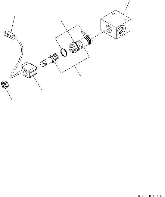 Схема запчастей Komatsu PW200-7K - СОЛЕНОИДНЫЙ КЛАПАН (-СОЛЕНОИД)  НИЖНЯЯ ГИДРОЛИНИЯ И ЛИНИЯ ХОДА