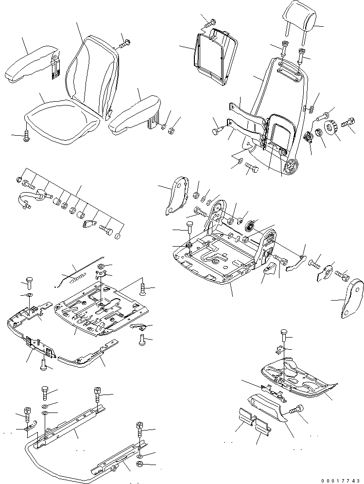 Схема запчастей Komatsu PW200-7K - OPERATORґS СИДЕНЬЕ ASSEMBLY, / (МЕХАНИЧ. ПОДВЕСКА) Y ОСНОВН. КОМПОНЕНТЫ И РЕМКОМПЛЕКТЫ