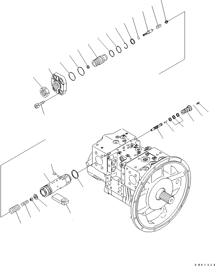 Схема запчастей Komatsu PW200-7K - ОСНОВН. НАСОС (8/) Y ОСНОВН. КОМПОНЕНТЫ И РЕМКОМПЛЕКТЫ