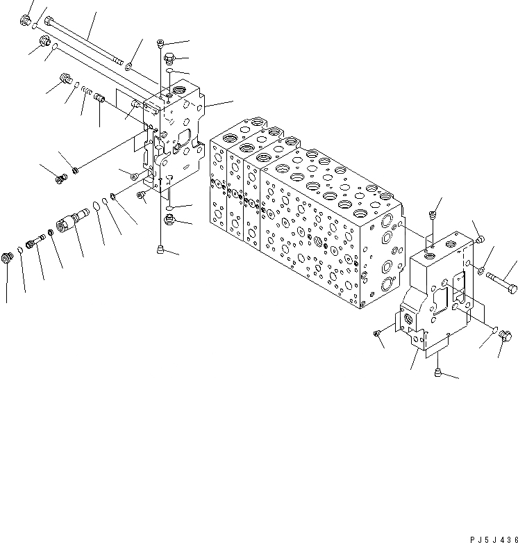 Схема запчастей Komatsu PW200-7K - ОСНОВН. КЛАПАН (9-СЕКЦИОНН.) (7/) (ДЛЯ 2-СЕКЦИОНН. СТРЕЛЫ) Y ОСНОВН. КОМПОНЕНТЫ И РЕМКОМПЛЕКТЫ