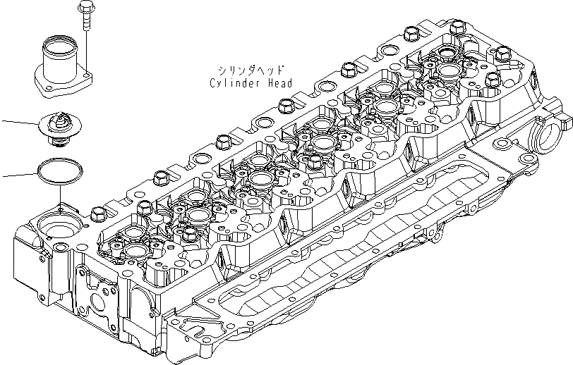 Схема запчастей Komatsu PW200-7E0 - ТЕРМОСТАТ AA ДВИГАТЕЛЬ