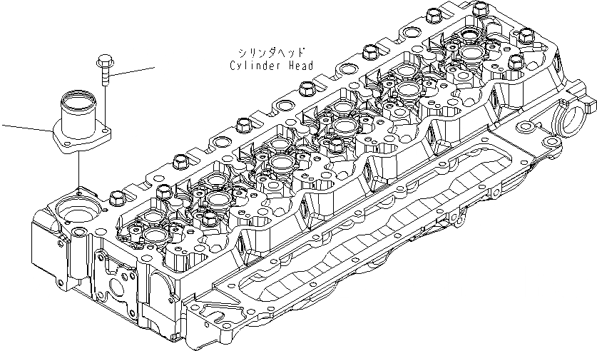 Схема запчастей Komatsu PW200-7E0 - ВОДН. ВЫПУСКН. СОЕДИН-Е AA ДВИГАТЕЛЬ