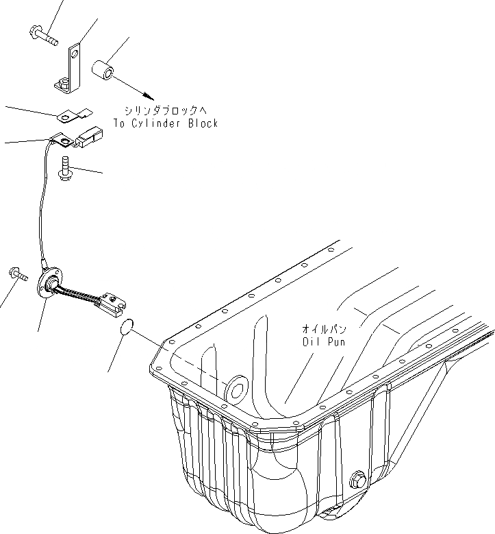Схема запчастей Komatsu PW200-7E0 - ДАТЧИК УР-НЯ МАСЛА AA ДВИГАТЕЛЬ