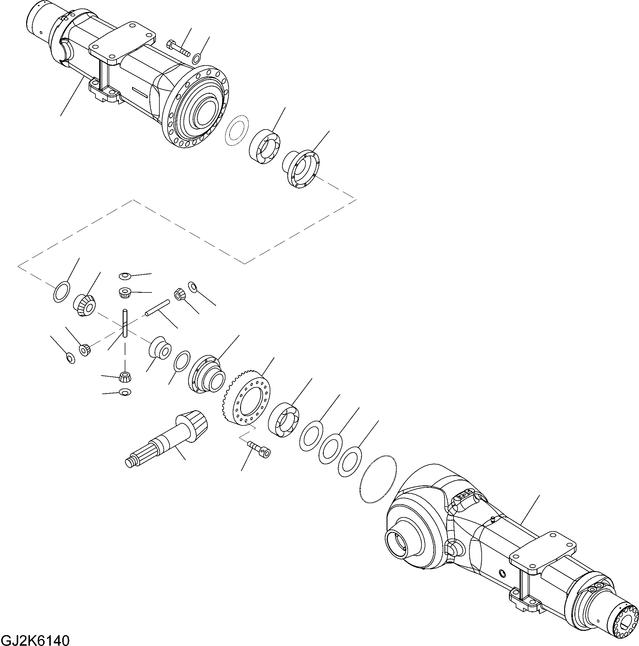 Схема запчастей Komatsu PW200-7E0 - ЗАДН. МОСТ (/) (.7M ШИР.) МОСТ S ПОДВЕСКА И КОЛЕСА