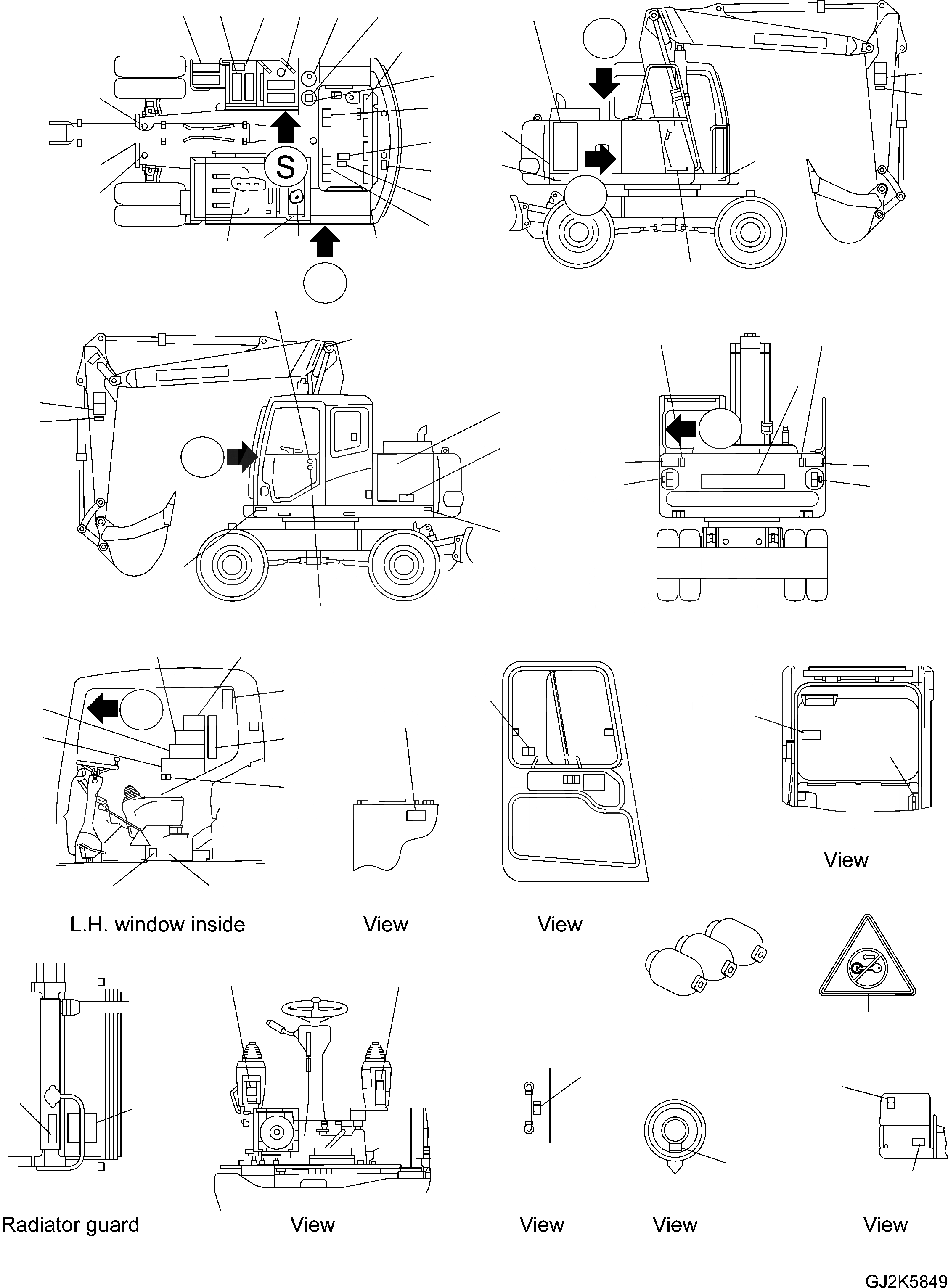 Схема запчастей Komatsu PW200-7E0 - МАРКИРОВКА U МАРКИРОВКА