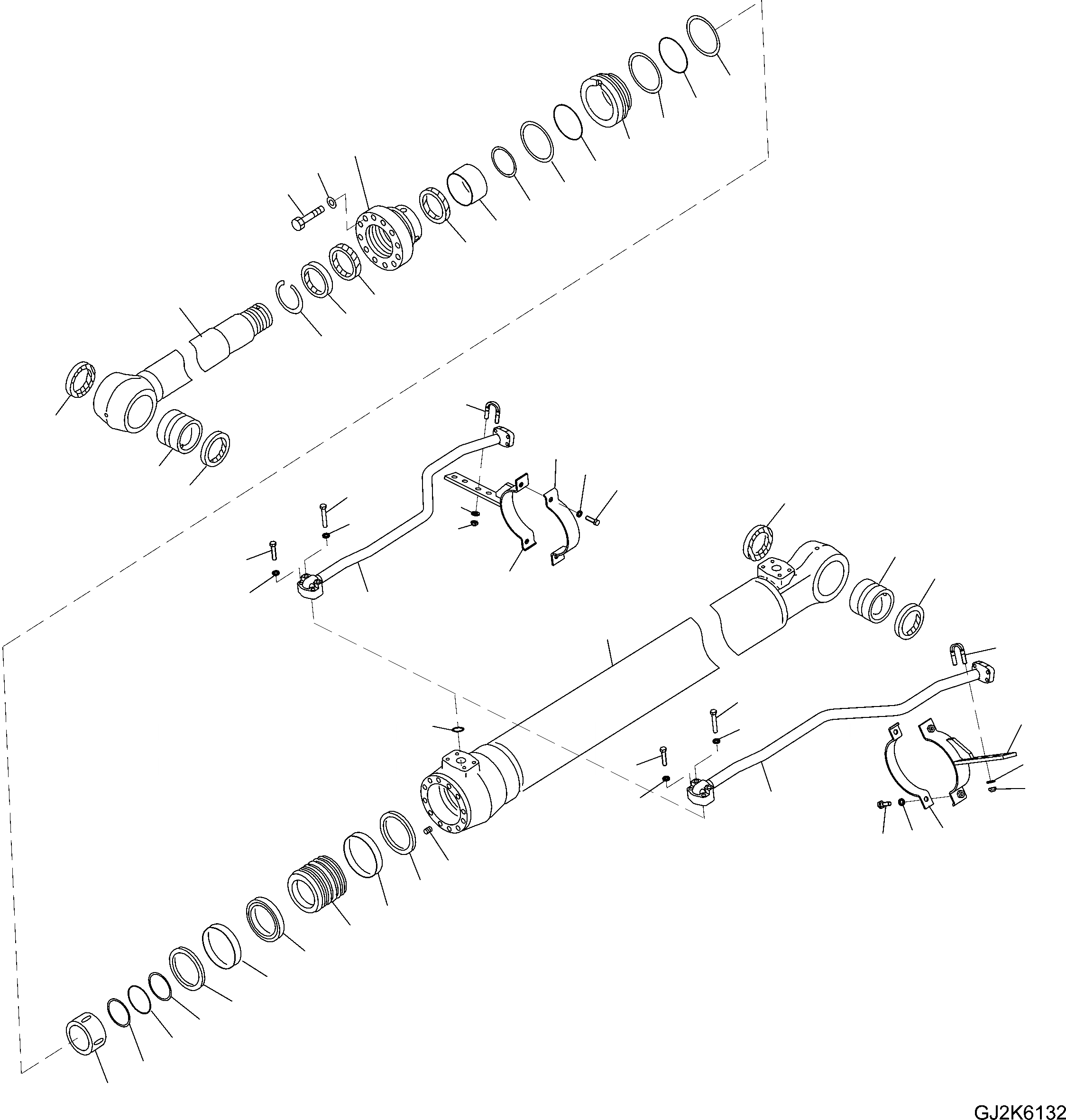 Схема запчастей Komatsu PW200-7E0 - ЦИЛИНДР СТРЕЛЫ(ДЛЯ ONE-ЧАСТИ СТРЕЛА) Y ОСНОВН. КОМПОНЕНТЫ И РЕМКОМПЛЕКТЫ