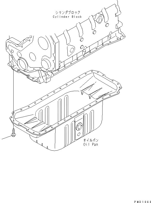 Схема запчастей Komatsu PW200-7 - МАСЛЯНЫЙ ПОДДОН БОЛТ AA ДВИГАТЕЛЬ