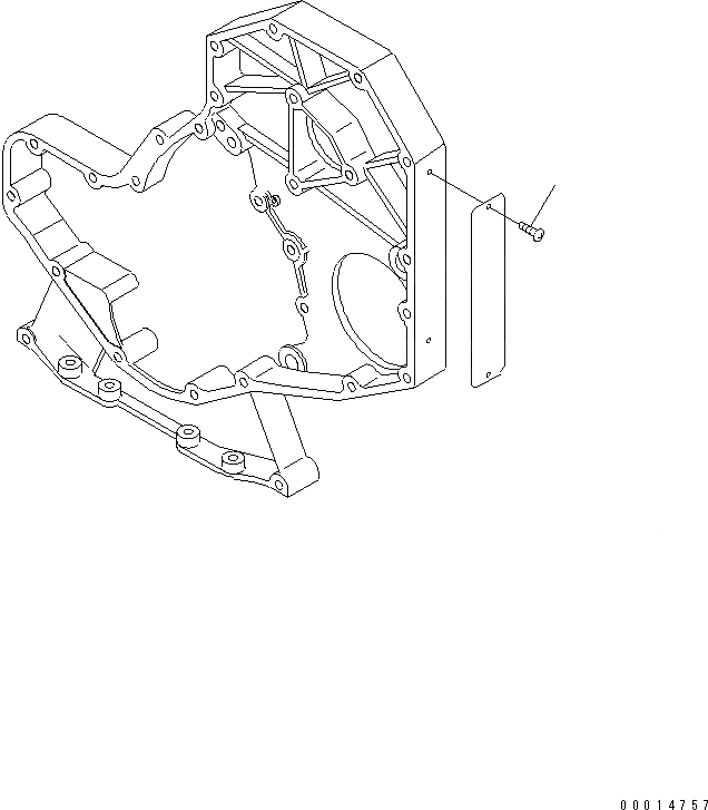 Схема запчастей Komatsu PW200-7 - ПРЕДУПРЕЖДАЮЩ. МАРКИРОВКА БОЛТ AA ДВИГАТЕЛЬ