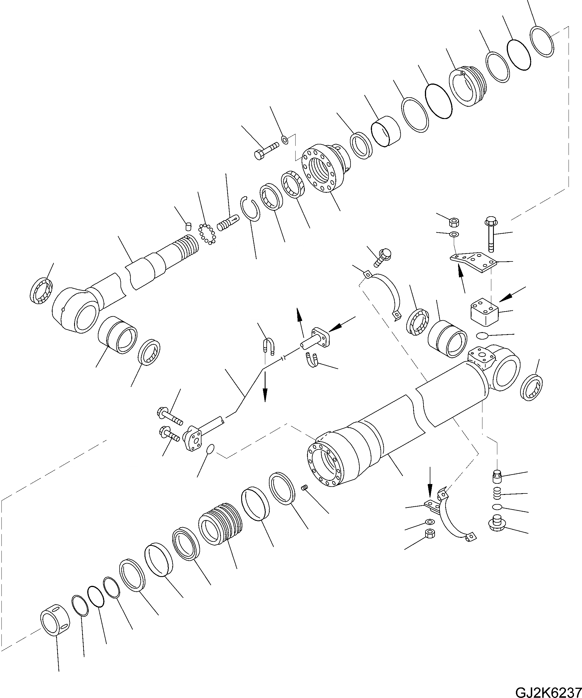 Схема запчастей Komatsu PW200-7 - ЦИЛИНДР РУКОЯТИ(КЛАПАН БЕЗОПАСНОСТИ LESS) Y ОСНОВН. КОМПОНЕНТЫ И РЕМКОМПЛЕКТЫ