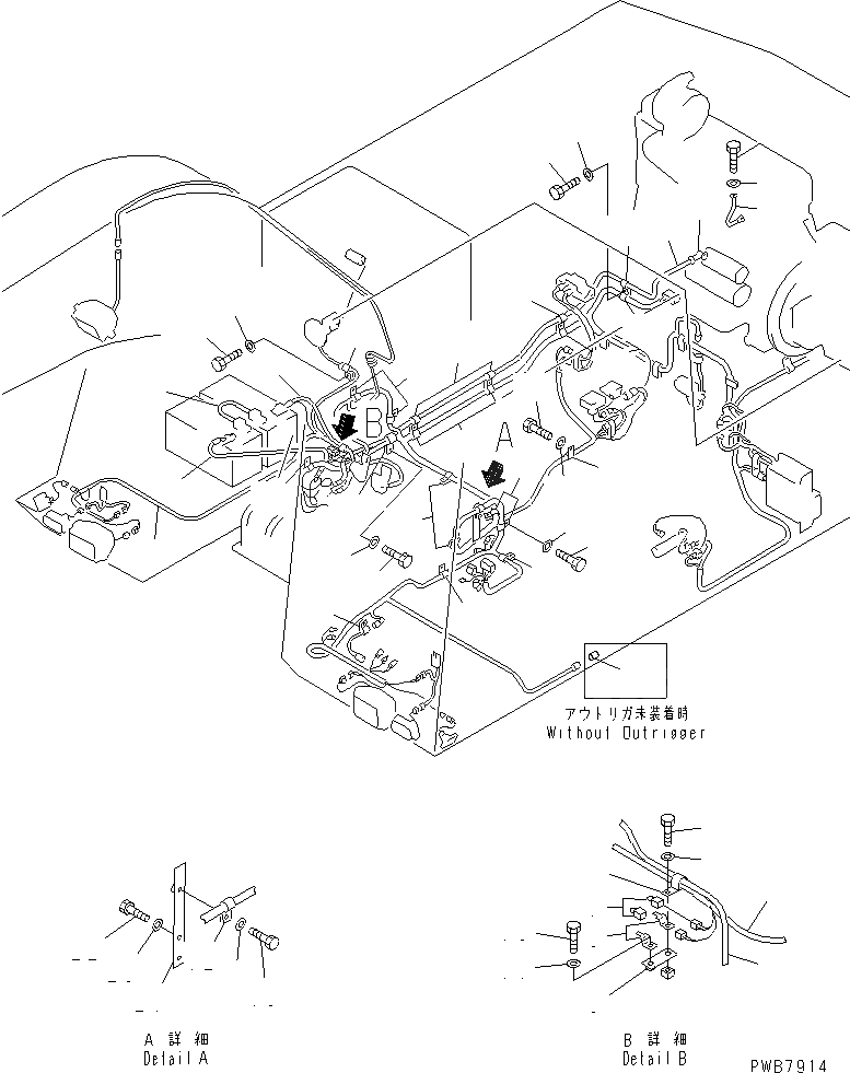 Схема запчастей Komatsu PW210-1 - ЭЛЕКТРИКА (ЭЛЕКТРОПРОВОДКА)(№-) ЭЛЕКТРИКА