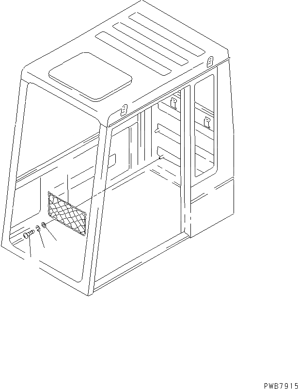 Схема запчастей Komatsu PW210-1 - MAGAZINE LACK(№8-) КАБИНА ОПЕРАТОРА И СИСТЕМА УПРАВЛЕНИЯ