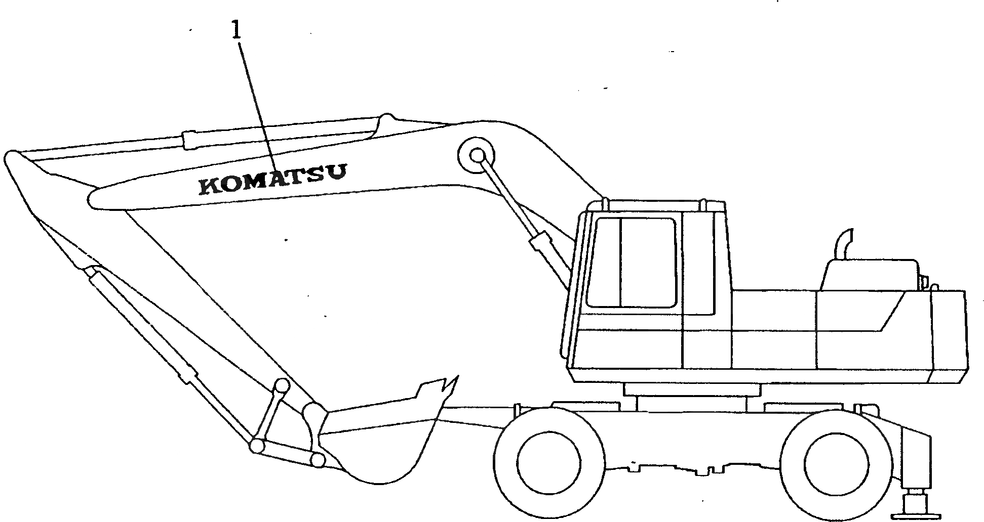 Схема запчастей Komatsu PW210-1 - МАРКИРОВКА (НАВЕСН. ОБОРУД) МАРКИРОВКА