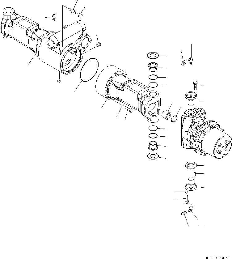 Схема запчастей Komatsu PW220-7K-KA - ПЕРЕДНИЙ МОСТ (/) (.7M ШИР.) SUSPENTION И КОЛЕСА