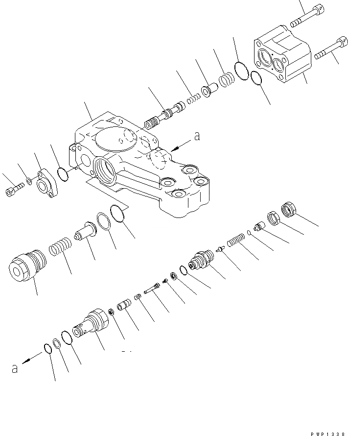 Схема запчастей Komatsu PW220-7K-KA - КЛАПАН ПЕРЕГРУЗКИ ПРАВ. (ДЛЯ ЦИЛИНДРА СТРЕЛЫ) ОСНОВН. КОМПОНЕНТЫ И РЕМКОМПЛЕКТЫ
