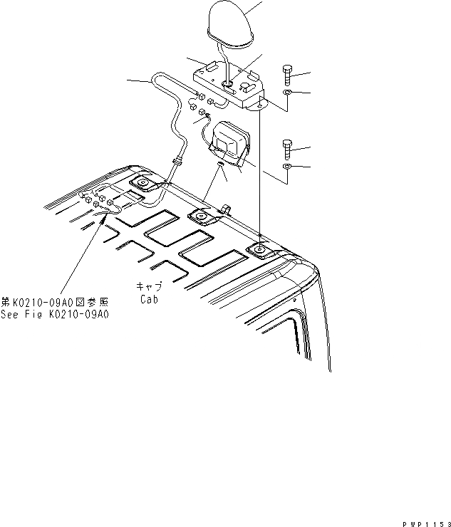 Схема запчастей Komatsu PW220-7K - ПРОБЛЕСК. МАЯКAND ДОПОЛН. РАБОЧ. ОСВЕЩЕНИЕ КАБИНА ОПЕРАТОРА И СИСТЕМА УПРАВЛЕНИЯ