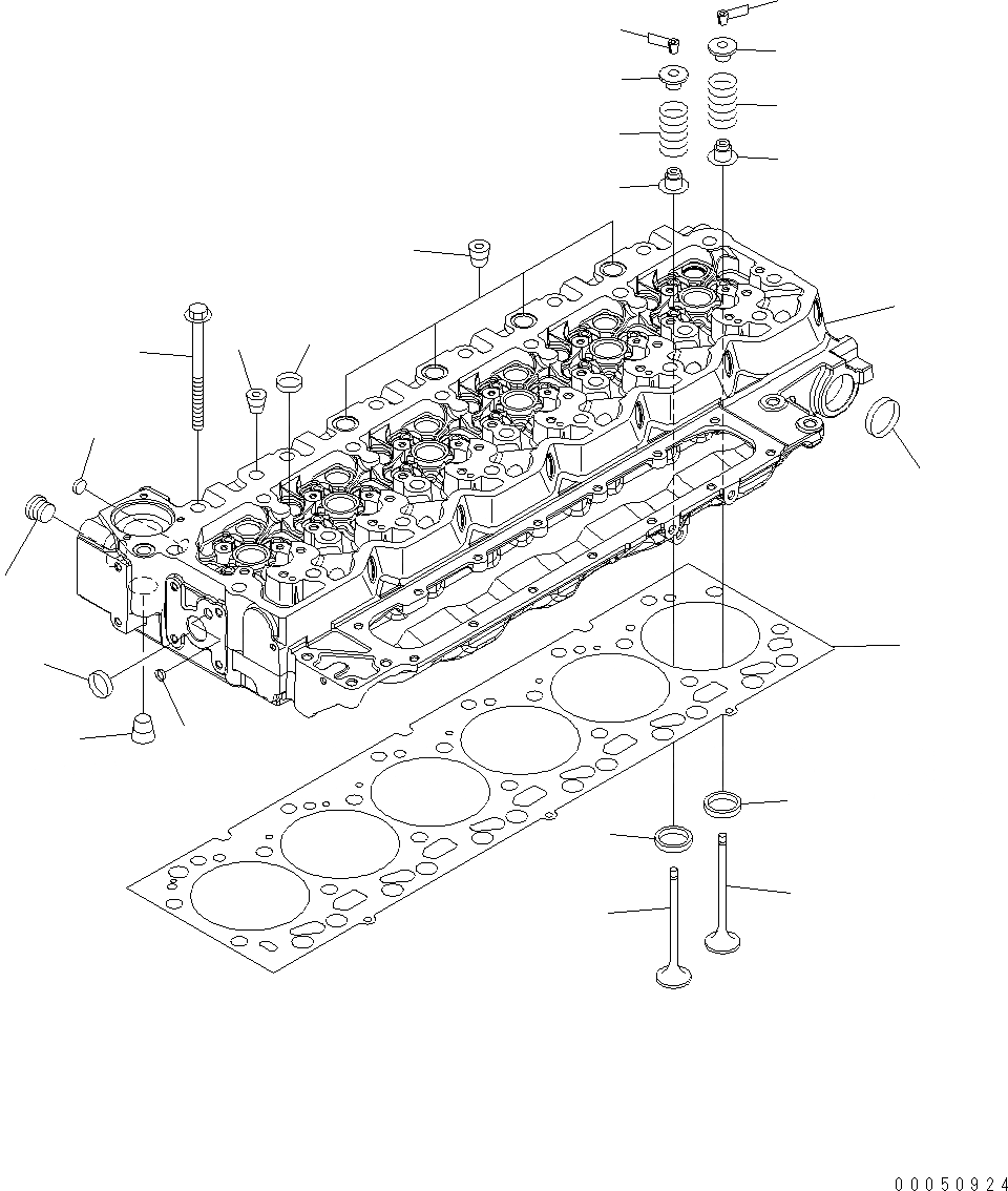 Схема запчастей Komatsu PW220-7E0 - ГОЛОВКА ЦИЛИНДРОВ AA ДВИГАТЕЛЬ