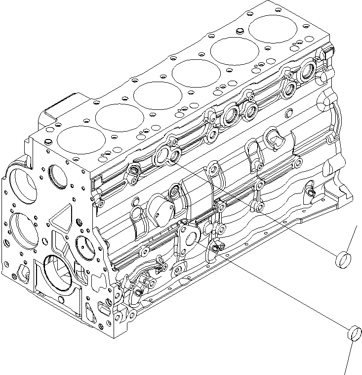 Схема запчастей Komatsu PW220-7E0 - БЛОК ЦИЛИНДРОВ BLIND ЗАГЛУШКА AA ДВИГАТЕЛЬ