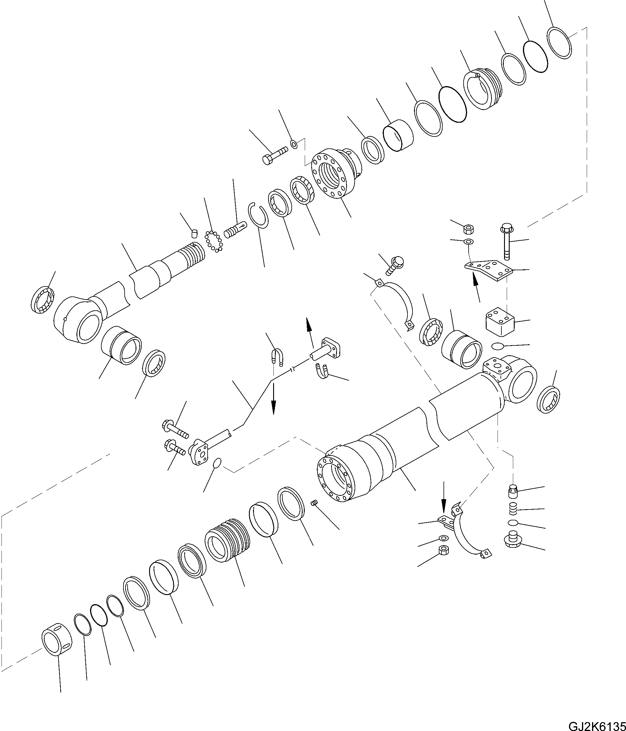 Схема запчастей Komatsu PW220-7E0 - ЦИЛИНДР РУКОЯТИ(КЛАПАН БЕЗОПАСНОСТИ LESS) Y ОСНОВН. КОМПОНЕНТЫ И РЕМКОМПЛЕКТЫ