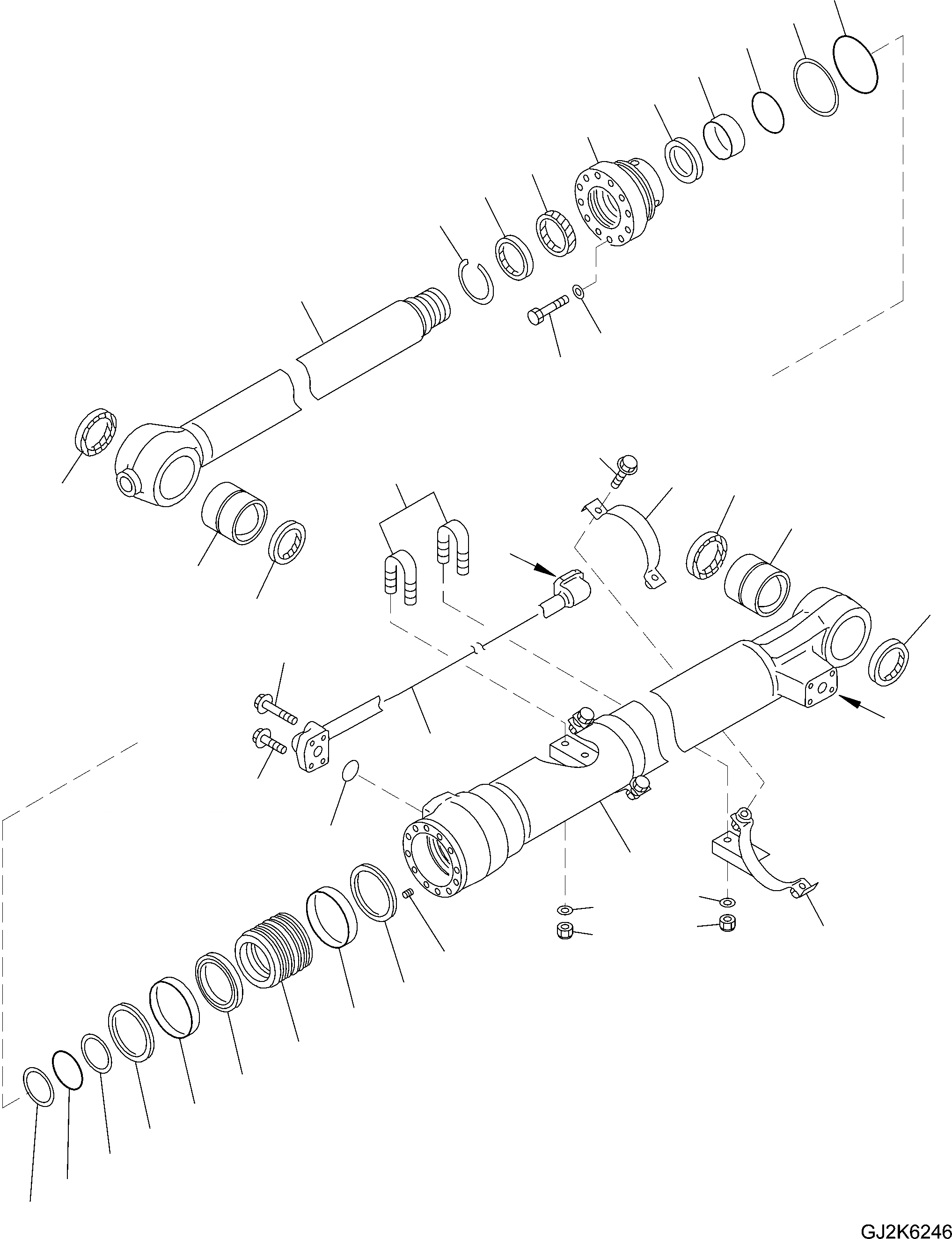 Схема запчастей Komatsu PW220-7H - ЦИЛИНДР КОВША (БОЛЬШ.) Y ОСНОВН. КОМПОНЕНТЫ И РЕМКОМПЛЕКТЫ